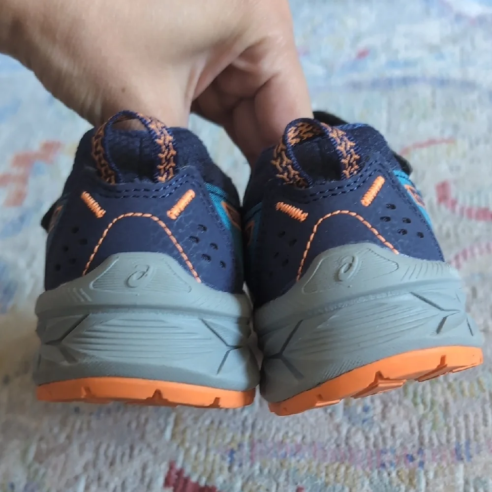 EUC Asics Blue and Orange Sneakers with Breathable Mesh - Picture 5 of 7